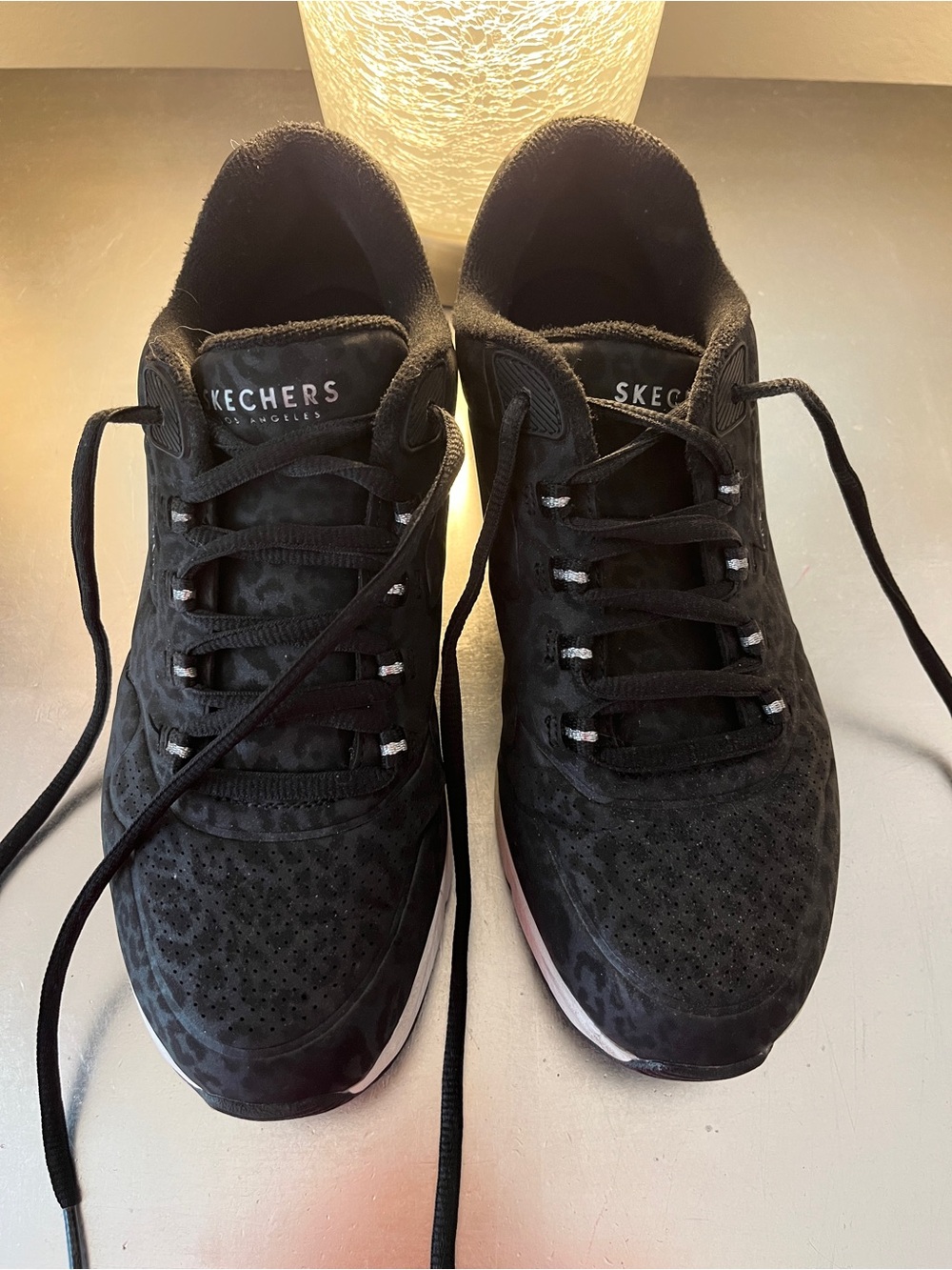 Skechers Black Lace-Up womens Sneakers